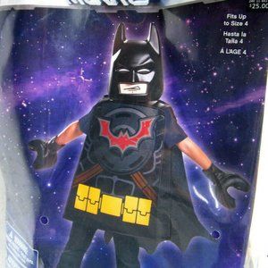 Lego Batman Halloween Costume includes Mask, Cape, Hands, Child XS 3T - 4T